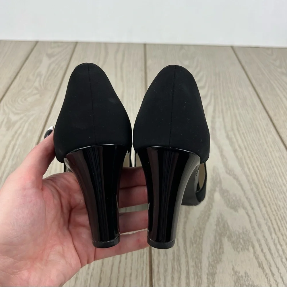 LifeStride Women's Carla Cut Out Peep Toe Bootie 7W Black